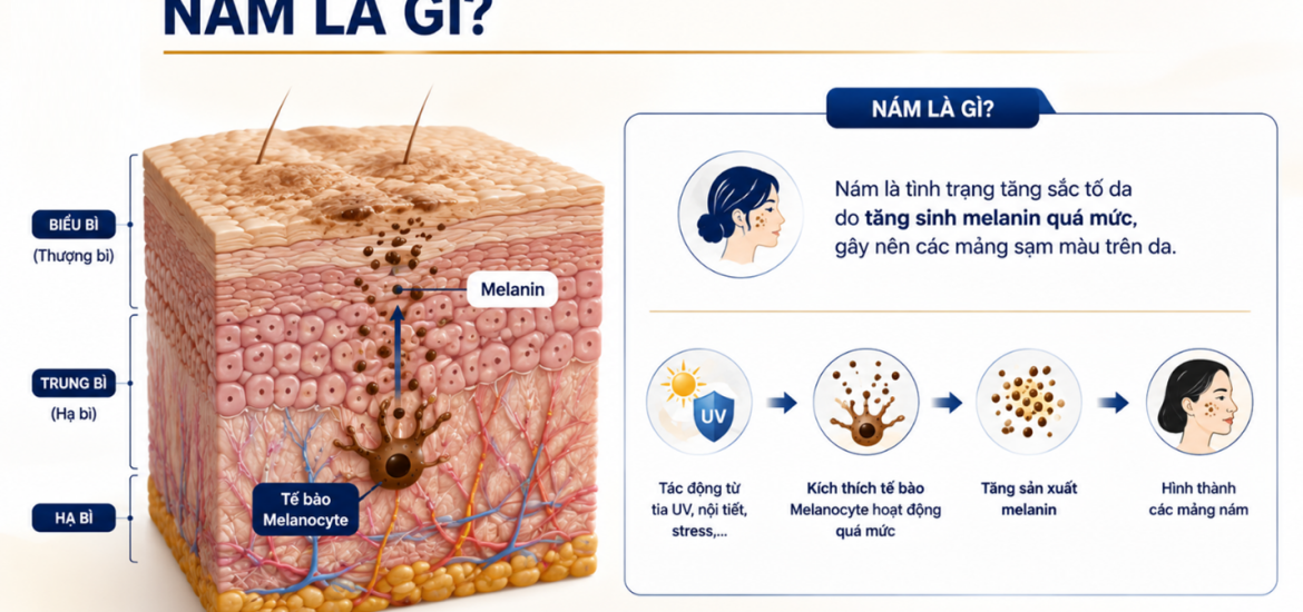Nám da là gì Nguyên nhân và dấu hiệu nhận biết nám da Nám da là gì Nguyên nhân và dấu hiệu nhận biết nám da
