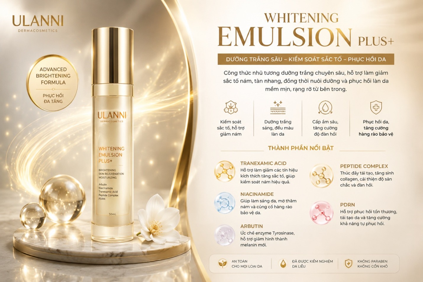 phục hồi da ulanni Emulsion Plus