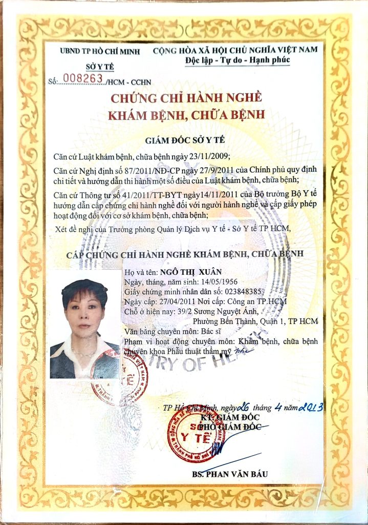chứng chỉ hành nghề